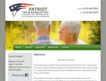 Tablet Screenshot of patriotcpa.com